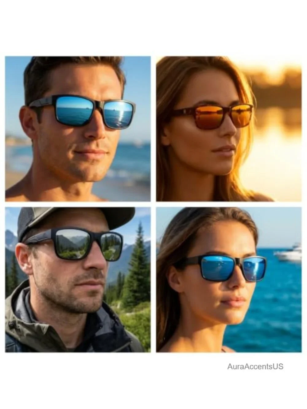 Polarized HD Genuine Glass Sunglasses Italian Design TR90 Frame UV400